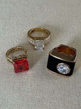 Gold Tone Sterling Silver Ring Lot